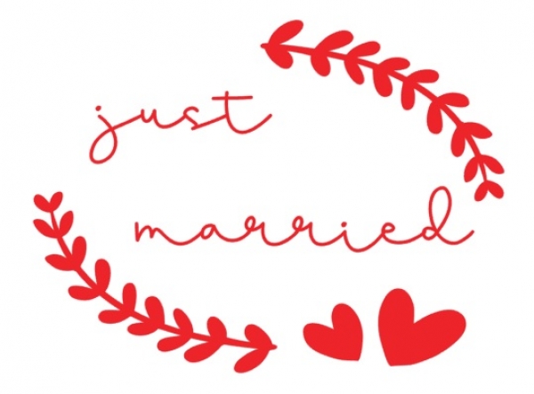 Just Married Bügelbild